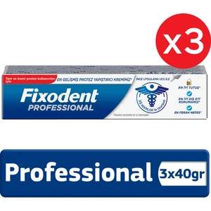 Professional Diş Protez Yapıştırıcı Krem 40 gr x 3