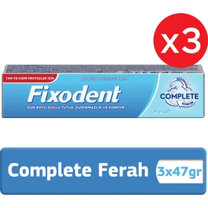Complete Ferah Diş Protez Yapıştırıcı Krem 47 gr x 3