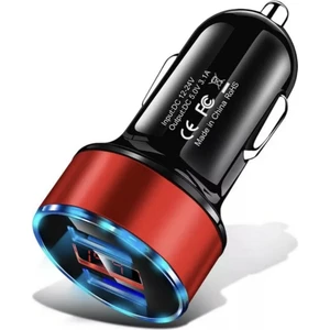 Sw Future 12V-24V Çift USB Araç Hızlı Şarj Cihazı - Kırmızı (Yurt Dışından)