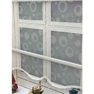 Yazar Home Çift Mekanizmalı Boncuklu Tül Stor Perde - 3504