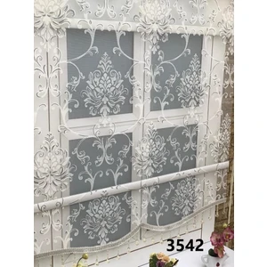 Yazar Home Çift Mekanizmalı Boncuklu Tül Stor Perde - 3542