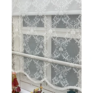 Yazar Home Çift Mekanizmalı Boncuklu Tül Stor Perde - 3551