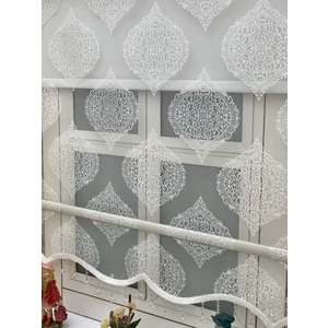 Yazar Home Çift Mekanizmalı Boncuklu Tül Stor Perde - 3553