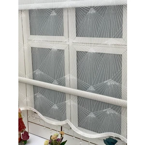 Yazar Home Çift Mekanizmalı Boncuklu Tül Stor Perde - 3560