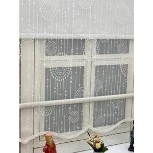 Yazar Home Çift Mekanizmalı Boncuklu Tül Stor Perde - 3566