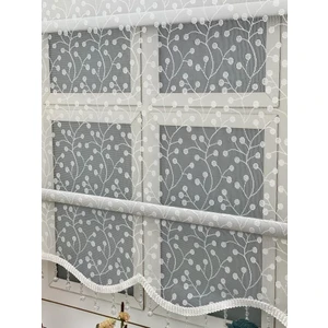 Yazar Home Çift Mekanizmalı Boncuklu Tül Stor Perde - 3573