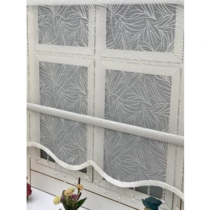 Yazar Home Çift Mekanizmalı Boncuklu Tül Stor Perde - 3575