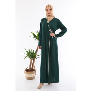 Yandan Bağlamalı Namaz Elbisesi Zümrüt Yeşili