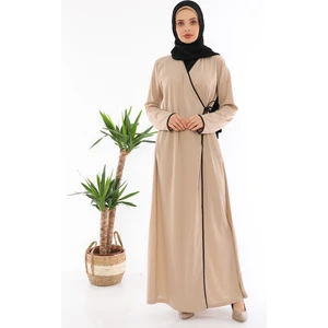 Yandan Bağlamalı Namaz Elbisesi Vizon