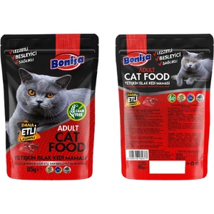 Dana Etli Yetişkin Islak Kedi Maması 85 gr x 6 adet