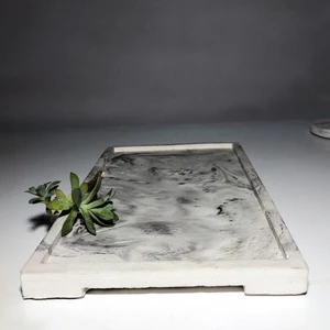 RocArt Home Beton Sunum Tepsisi (Mermer Efektli)