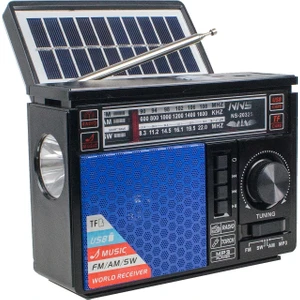 NS-2032S Solar Bluetooth Radyo Güneş Enerjili Gece Lambalı 18 cm