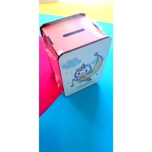 Ahşap Desenli Kumbara