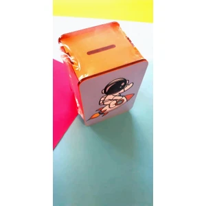 Ahşap Desenli Kumbara