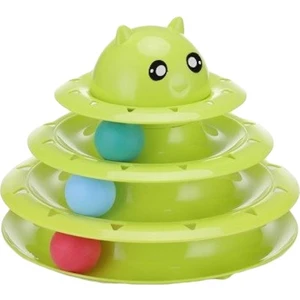 Harry Yaya Üç Katlı Kedi Başlı Toplu Kedi Oyun Kulesi