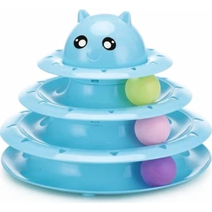 Harry Yaya Üç Katlı Kedi Başlı Toplu Kedi Oyun Kulesi