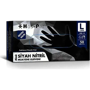 Siyah Nitril Eldiven 20 x 50'li  Large Ekstra Kalın