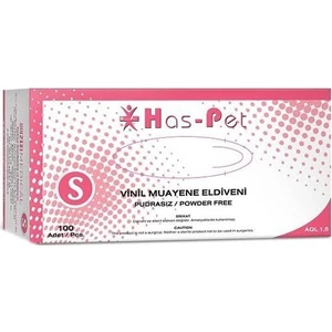 Has-Pet Vinil Eldiven Pudrasız Küçük Boy Small 20 x 100