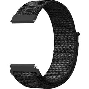 Garmin Vivoactive 3 Hasırlı Kordon Woven Sport Loop Siyah