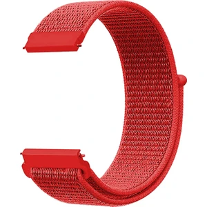 Huawei Honor Magic Watch 2 42MM Hasırlı Kordon Woven Sport Loop Kırmızı