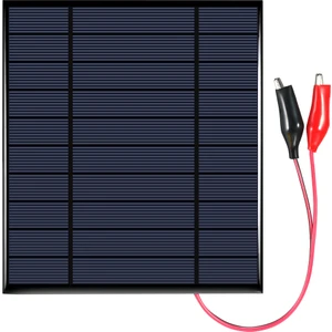 2.5W 5V Polikristal Silikon Güneş Paneli - Siyah (Yurt Dışından)