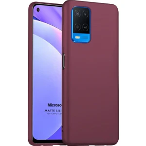 Matte Silicone Oppo A54 4g Kılıf Mor