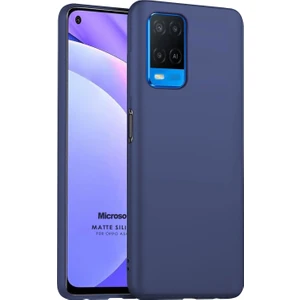 Matte Silicone Oppo A54 4g Kılıf Lacivert
