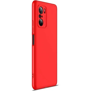 Xiaomi Redmi K40 Kılıf Double Dip 360 Protective Kırmızı