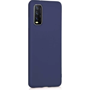 Matte Silicone Vivo Y11S Kılıf Lacivert
