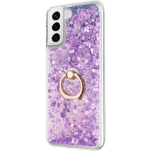 Samsung Galaxy S21 Fe Kılıf Glitter Liquid Holder Mor