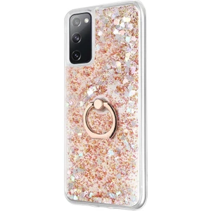 Samsung Galaxy S20 Fe Kılıf Glitter Liquid Holder Gold