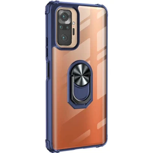 Xiaomi Redmi Note 10 Pro Kılıf Grande Clear Ring Holder Lacivert