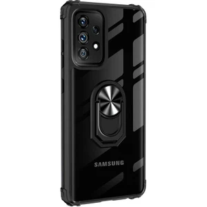 Samsung Galaxy A32 4g Kılıf Grande Clear Ring Holder Siyah