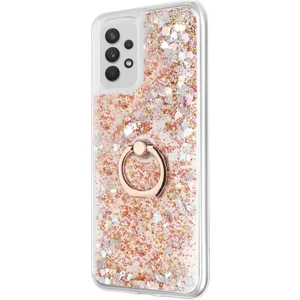 Samsung Galaxy A32 4g Kılıf Glitter Liquid Holder Gold