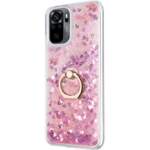 Xiaomi Redmi Note 10 Kılıf Glitter Liquid Holder Pembe