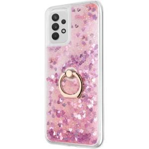 Samsung Galaxy A72 Kılıf Glitter Liquid Holder Pembe
