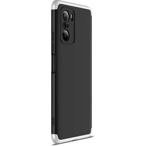 Xiaomi Poco F3 Kılıf Double Dip 360 Protective Siyah Gri