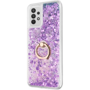 Samsung Galaxy A72 Kılıf Glitter Liquid Holder Mor