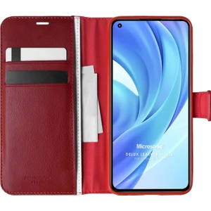 Xiaomi Mi 11 Lite Kılıf Delux Leather Wallet Kırmızı