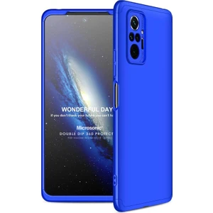 Xiaomi Redmi Note 10 Pro Kılıf Double Dip 360 Protective Mavi