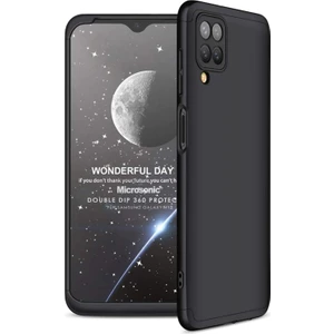 Samsung Galaxy M12 Kılıf Double Dip 360 Protective Siyah