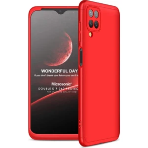 Samsung Galaxy M12 Kılıf Double Dip 360 Protective Kırmızı