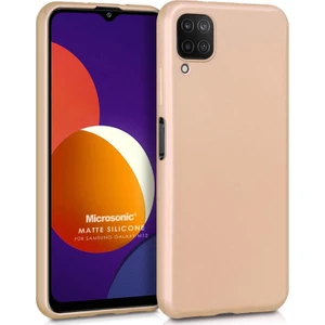 Matte Silicone Samsung Galaxy M12 Kılıf Gold
