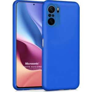 Matte Silicone Xiaomi Redmi K40 Kılıf Mavi