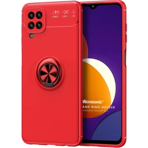 Samsung Galaxy M12 Kılıf Kickstand Ring Holder Kırmızı