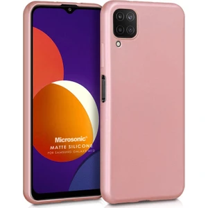 Matte Silicone Samsung Galaxy M12 Kılıf Rose Gold