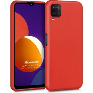 Matte Silicone Samsung Galaxy M12 Kılıf Kırmızı