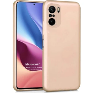 Matte Silicone Xiaomi Redmi K40 Kılıf Gold