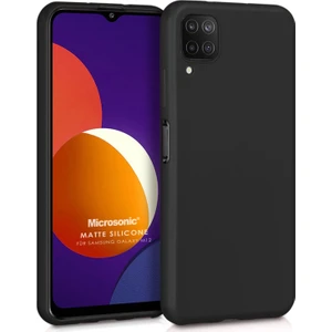 Matte Silicone Samsung Galaxy M12 Kılıf Siyah