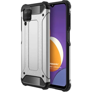 Samsung Galaxy M12 Kılıf Rugged Armor Gümüş